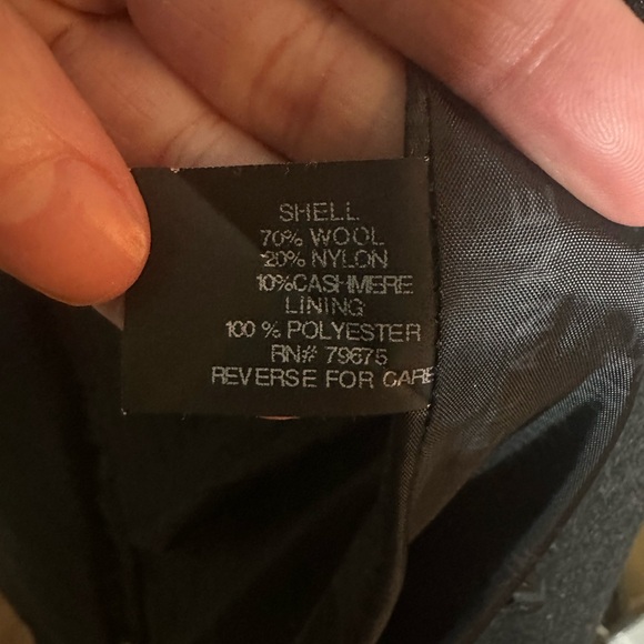 Anne Klein Charcoal Gray Wool & Cashmere Blend Coat - Picture 9 of 10